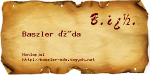 Baszler Éda névjegykártya